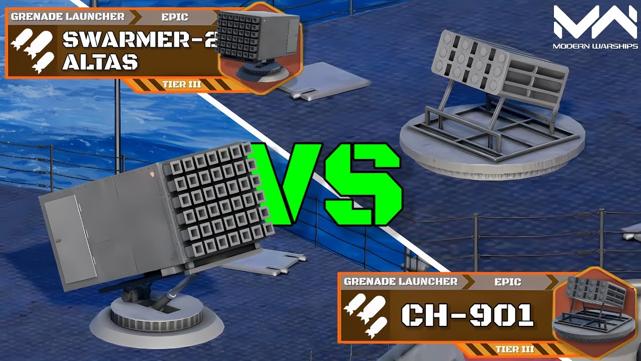 New Laser Guided Grenade Launcher! Swarmer-2 Altas VS CH-901 | Modern Warships