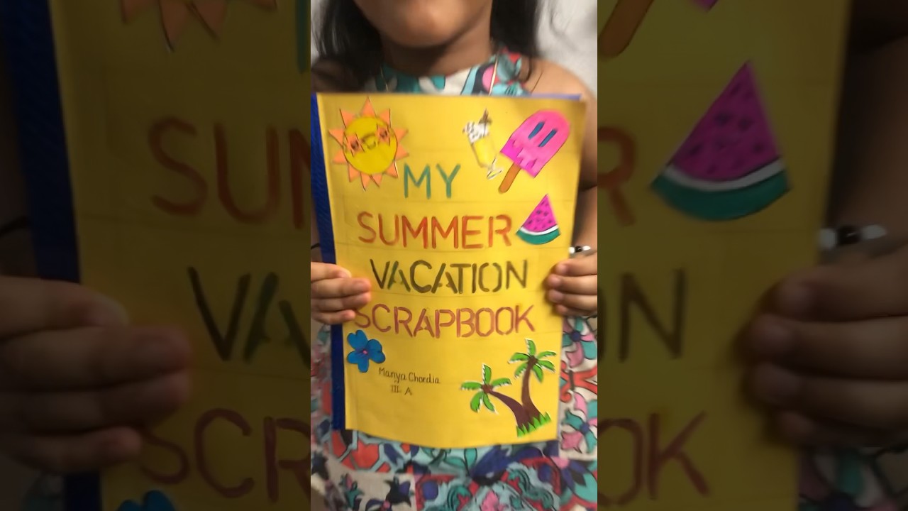 DIY Summer Vacation Scrapbook☀️🏖️ Vacation Journal #scrapbooking #shorts #summervacation #journal