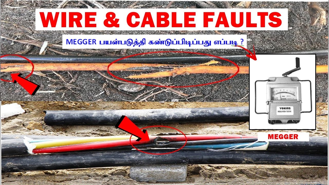Types Of cable faults | Megger Test Procedure |  Explained In Tamil
