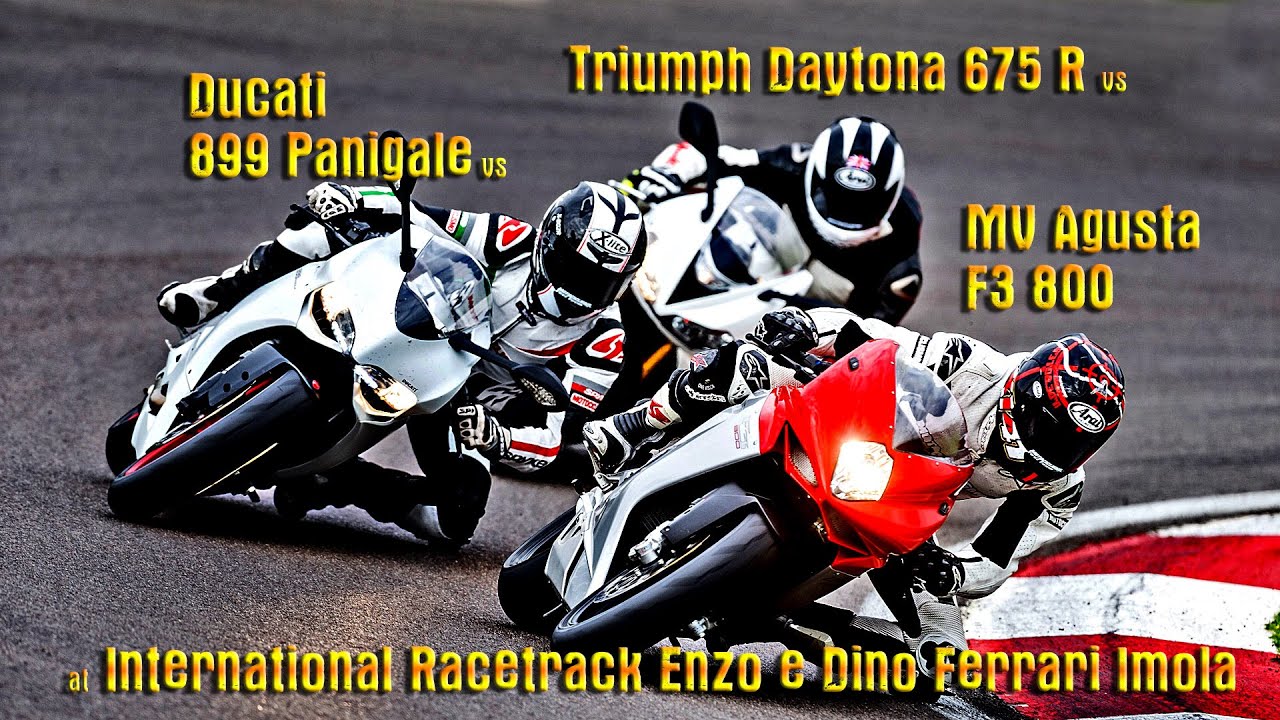 Ducati 899 vs MV F3 800 vs Triumph Daytona 675R