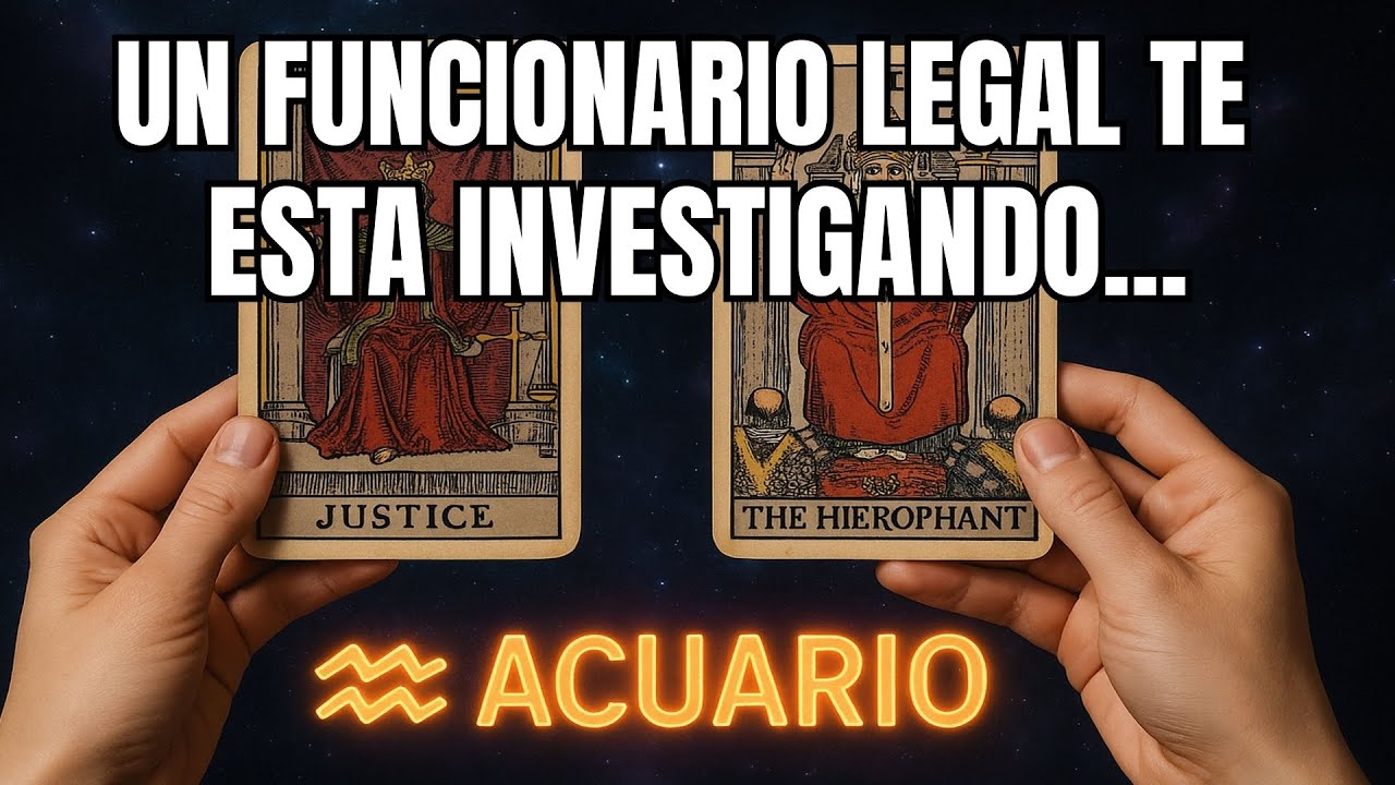 ACUARIO♒️¡TEN CUIDADO! UN ALTO FUNCIONARIO LEGAL TE ESTÁ INVESTIGANDO... #tarot