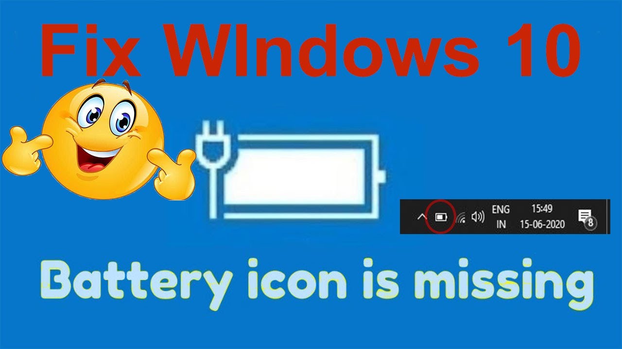 Fix Missing Battery Icon In Windows 10