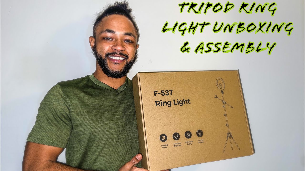 Amazon F-537 Tripod Ring Light Assembly / Review / Unboxing - Heavy Duty Tripod Great for Content