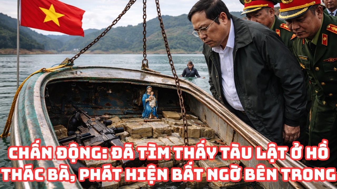 CHẤN ĐỘNG ĐÃ TÌM THẤY TÀU LẬT Ở HỒ THÁC BÀ, PHÁT HIỆN BẤT NGỜ BÊN TRONG