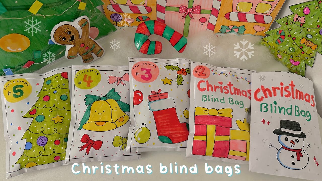 ✨CHRISTMAS BLIND BAGS✨| Holiday Compilation❄️| asmr paper diy