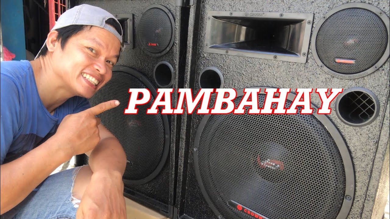 VIDEOKE TIPS/  SPEAKER SET UP PAMBAHAY- CROWN  SIZE15