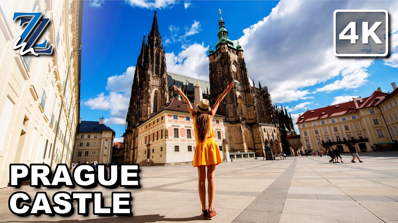 [4K] Walking through the Prague Castle in Czech Republic
