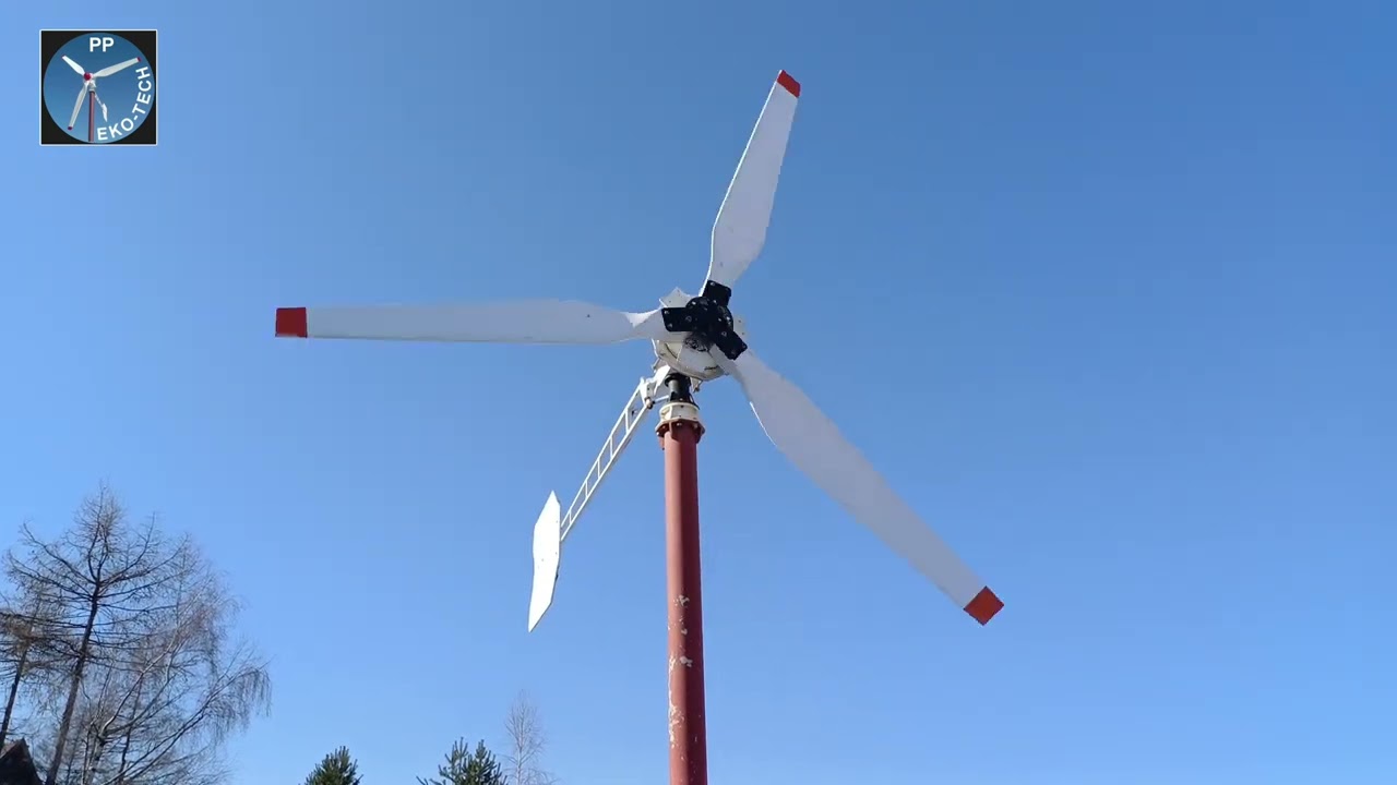 PRZYDOMOWY  WIATRAK  mini Turbina Wiatrowa .Wiatr 1-2m/s  4K