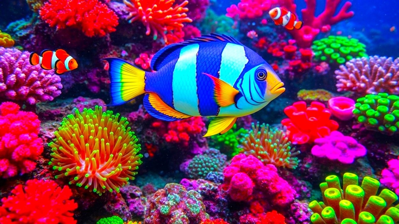 The Best 4K Aquarium - Dive Into The Mesmerizing Underwater Realm, Sea Jellyfish, Coral Reefs. #7