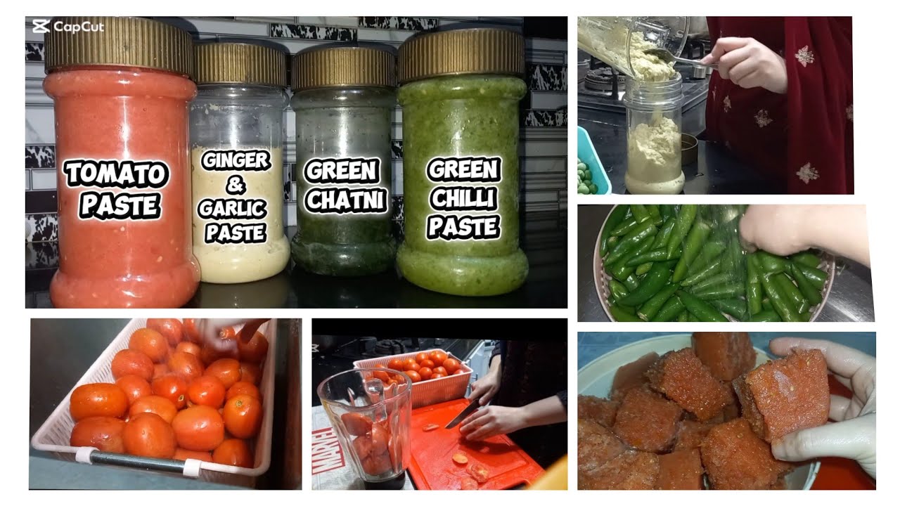 Four Pastes Make and Store | Pre Ramzan preperation | kainat vlogs official