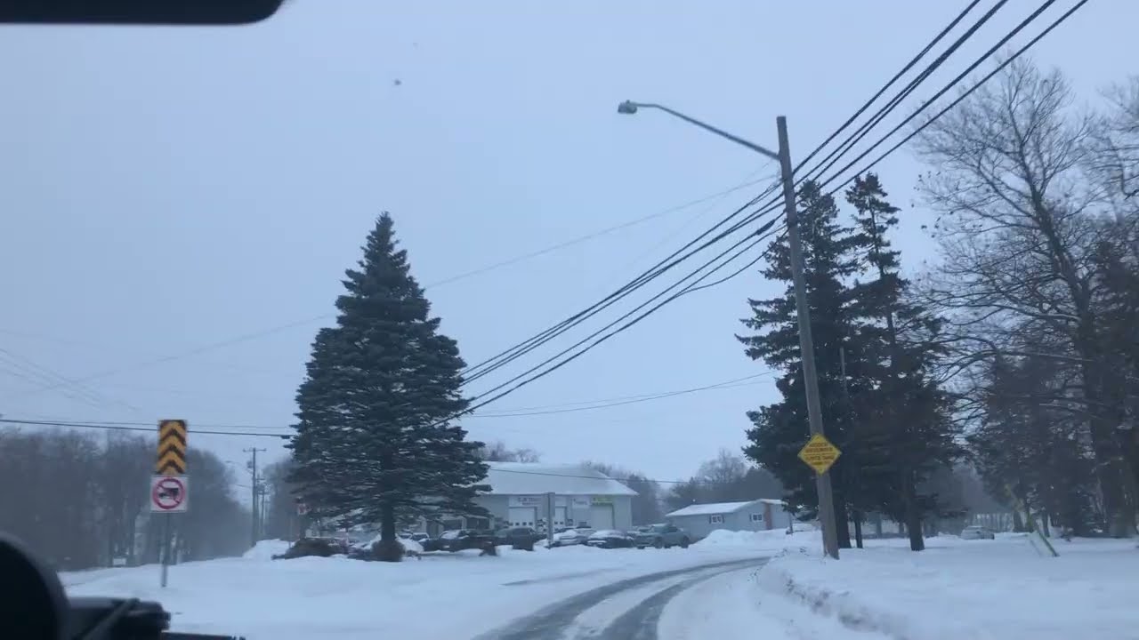 🇨🇦 Snow Storm In NB Canada ❄️ ⛈️ 