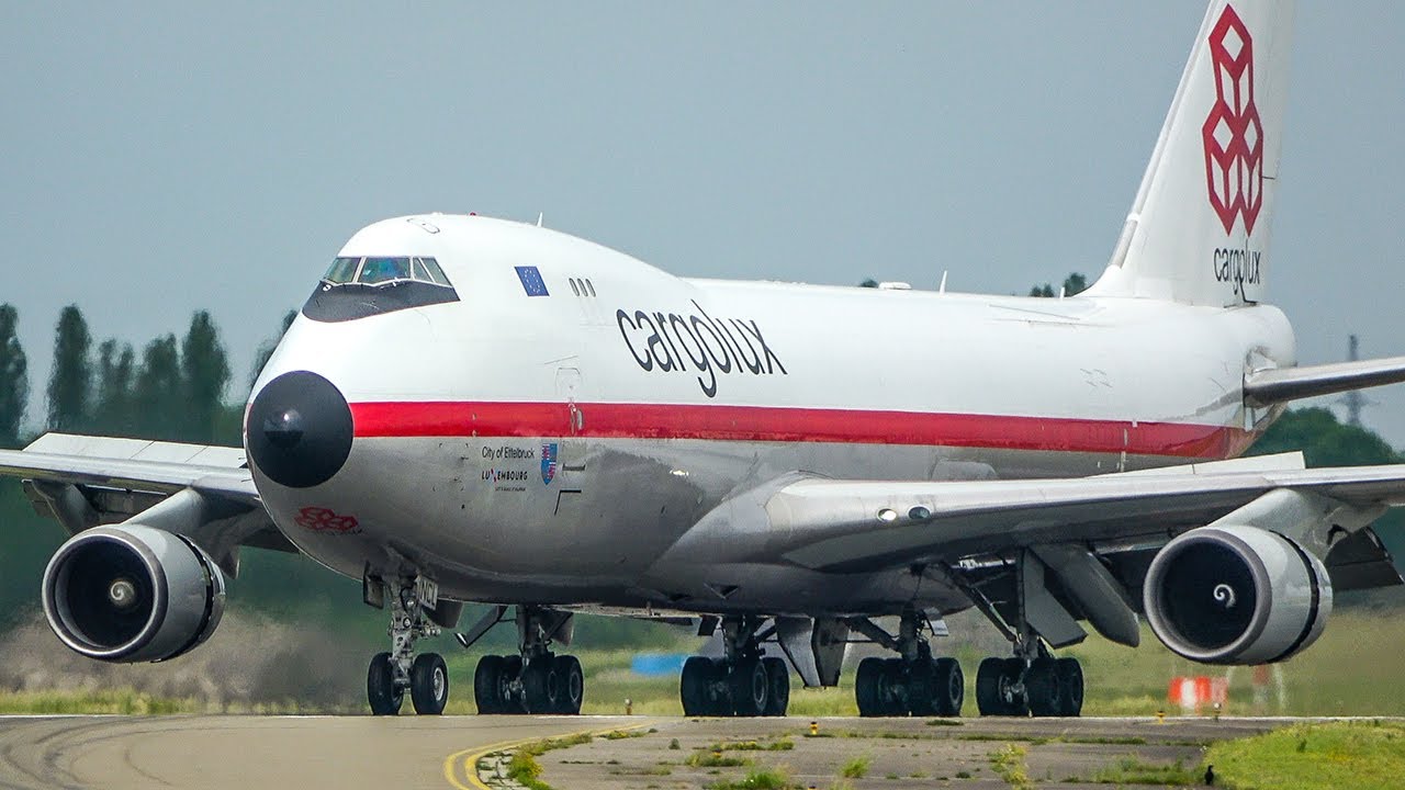 BOEING 747 LANDING + ROCKET TAKEOFF - The Cargolux RETRO (4K)
