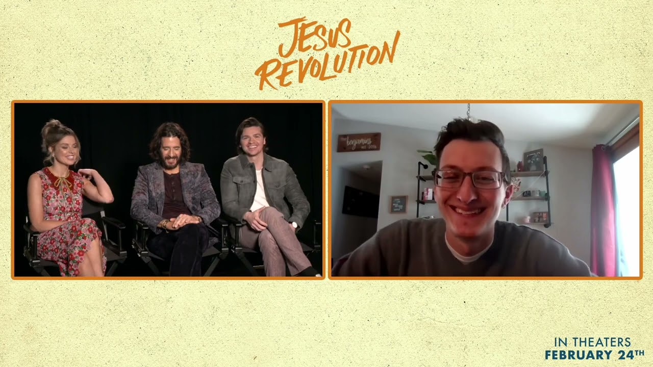 ‘Jesus Revolution’ exclusive clip, interviews w/ Jonathan Roumie, Jon Erwin, Joel Courtney, others