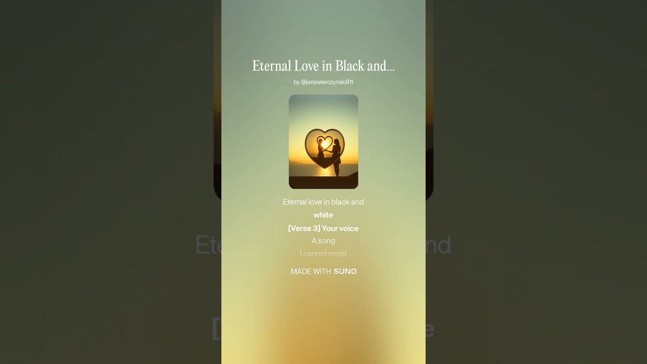 10. ETERNAL LOVE IN BLACK AND WHITE
