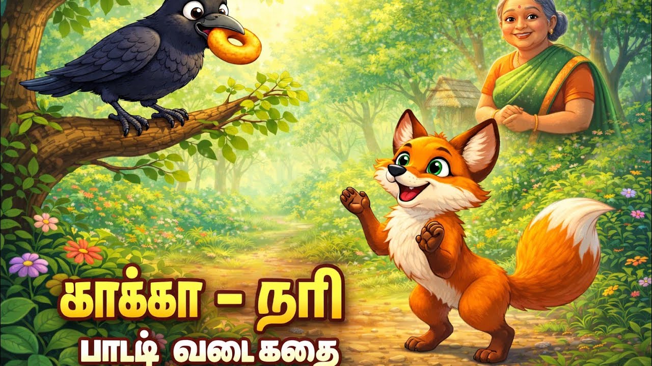 காக்கா & நரி வடை கதை | Funny Tamil Kids Story | Moral Story 🐦🦊