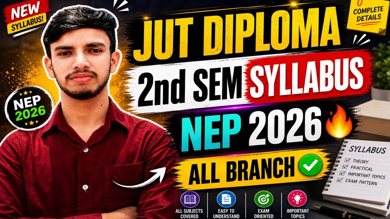 JUT Diploma 2nd Semester Syllabus Act NEP || 2nd sem All Branch Complete syllabus Discussion 2026
