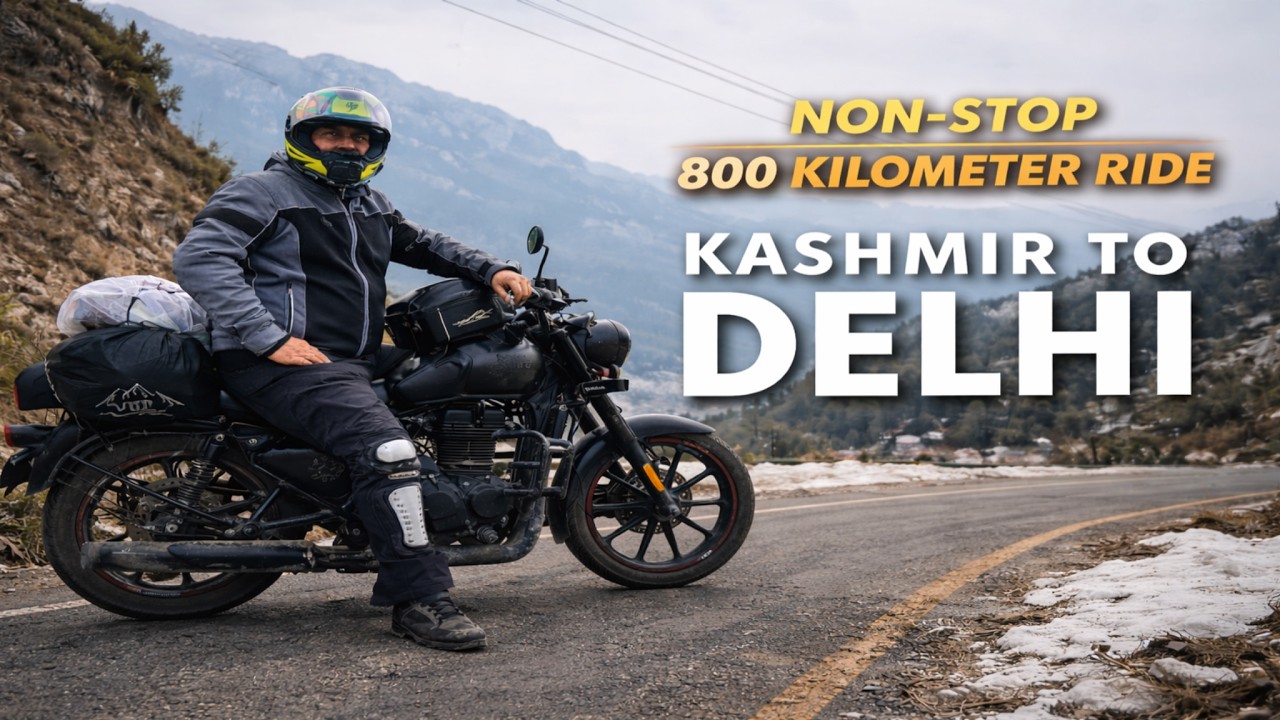 800 KM Non-Stop Ride 😱 Kashmir to Delhi | Extreme Winter Biker Journey | Throttle Rider