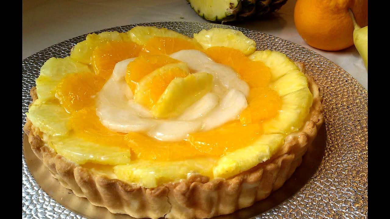 Tarta de fruta con crema pastelera