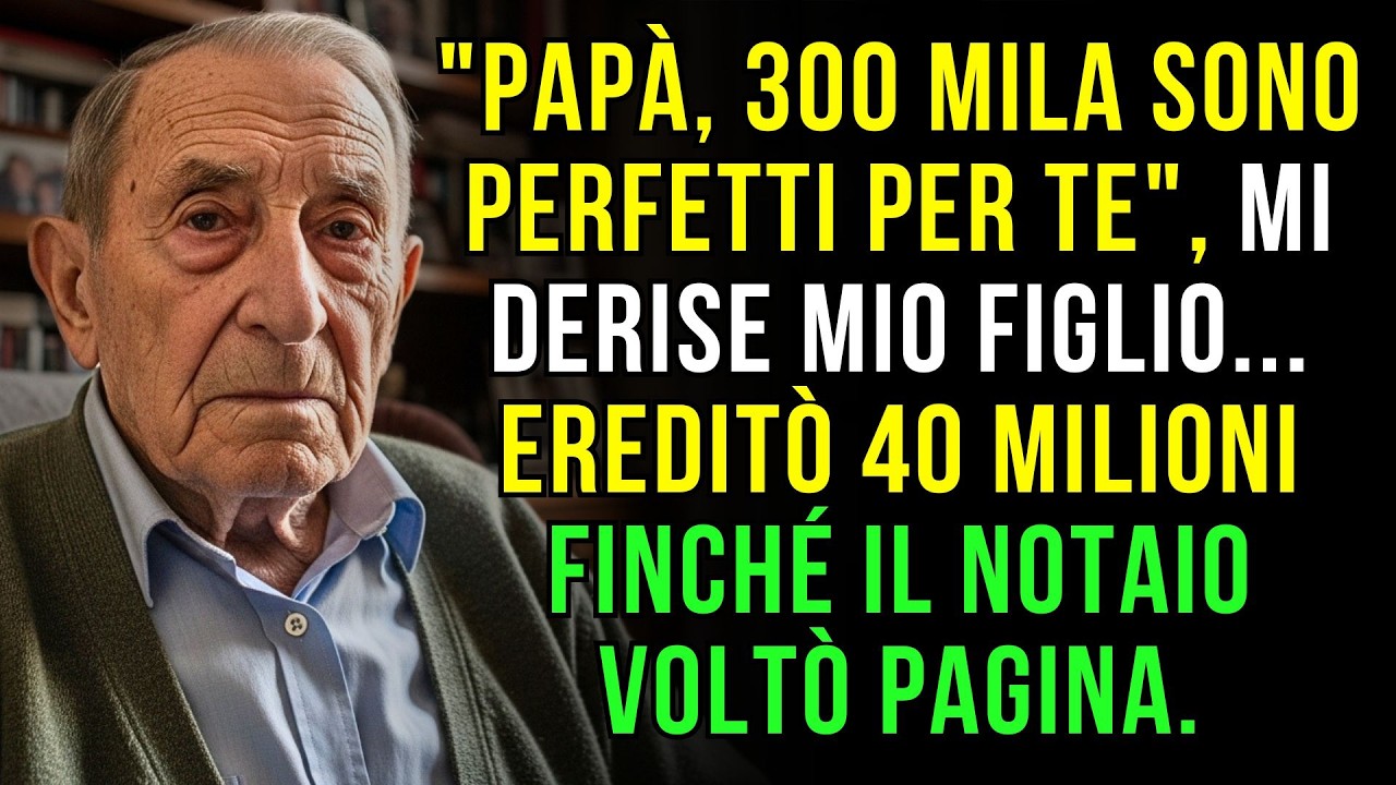 Mia moglie non mi lasciò nulla nel testamento. Mio figlio festeggiò finché il notaio voltò pagina...