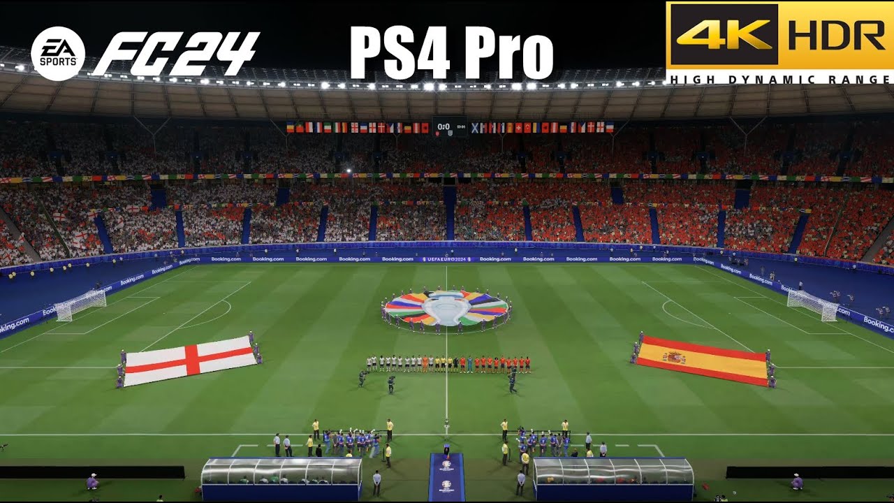 Геймплей FC 24 старого поколения PS4 Pro [4K HDR] Финал Евро-2024 &mdash; Испания против Англии