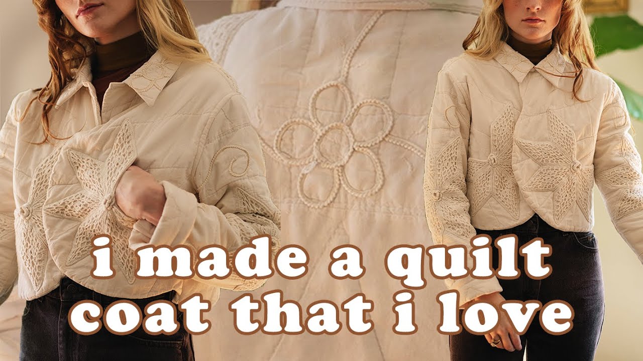 a quilt coat! from stranger things? using a FREE PATTERN?! | sew with me