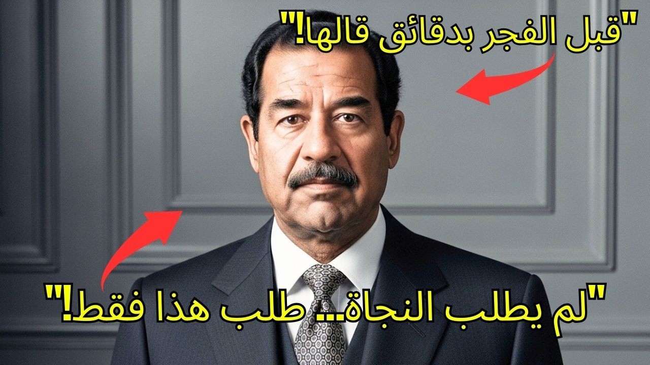 الأمنية الأخيرة قبل الفجر… ماذا قال صدام حسين في لحظاته الأخيرة؟ القصة التي لم تُروَ كاملة!