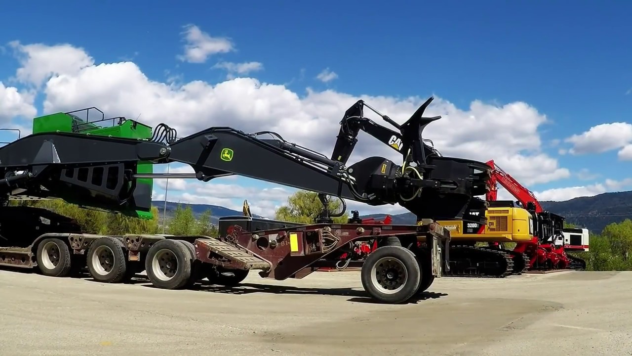 8 AXLE LOWBED UNIT / KENWORTH T800 LOWBEDDING JOHN DEERE 3156G LOG LOADER