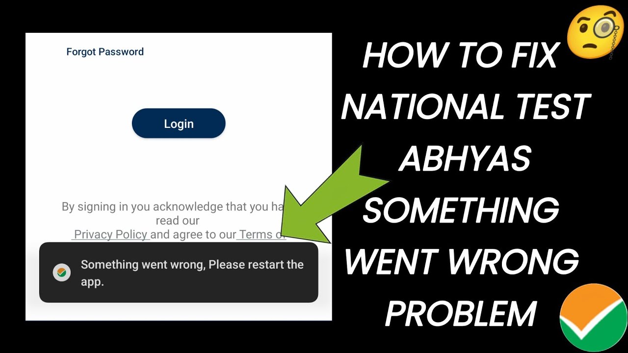 How To Fix National Test Abhyas App 'Something Went Wrong' Problem || Tech Issues Solutions