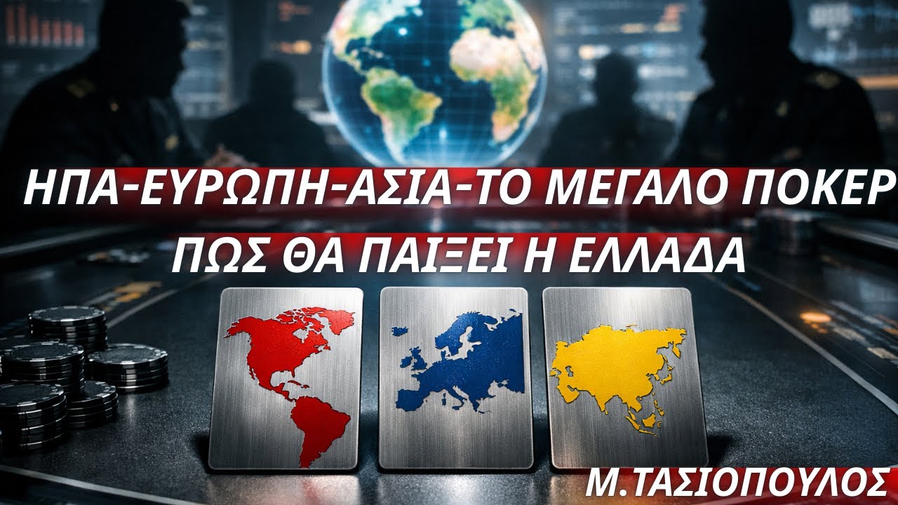 Μενέλαος Τασιόπουλος: ΗΠΑ-Ευρώπη-Ασία. Το μεγάλο γεωπολιτικό πόκερ- Που & πως θα παίξει η Ελλάδα