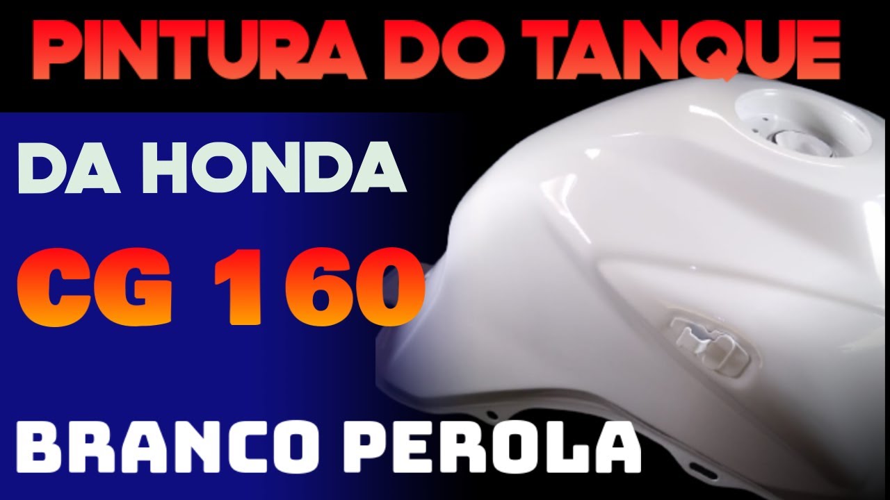 tanque da 160 branco pérola como fazer essa pintura aprenda a pintar com  branco pérola na sua moto.