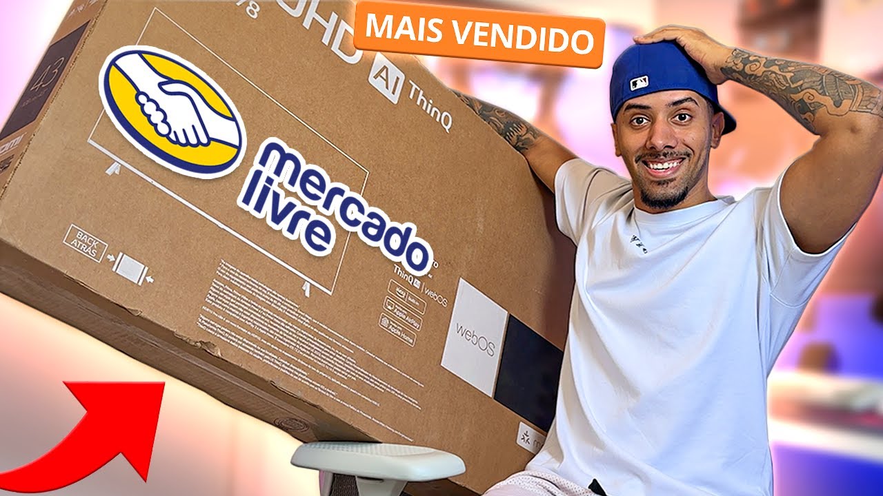 Decidi Comprar a TV GIGANTE MAIS VENDIDA do Mercado Livre pro Quarto Gamer!