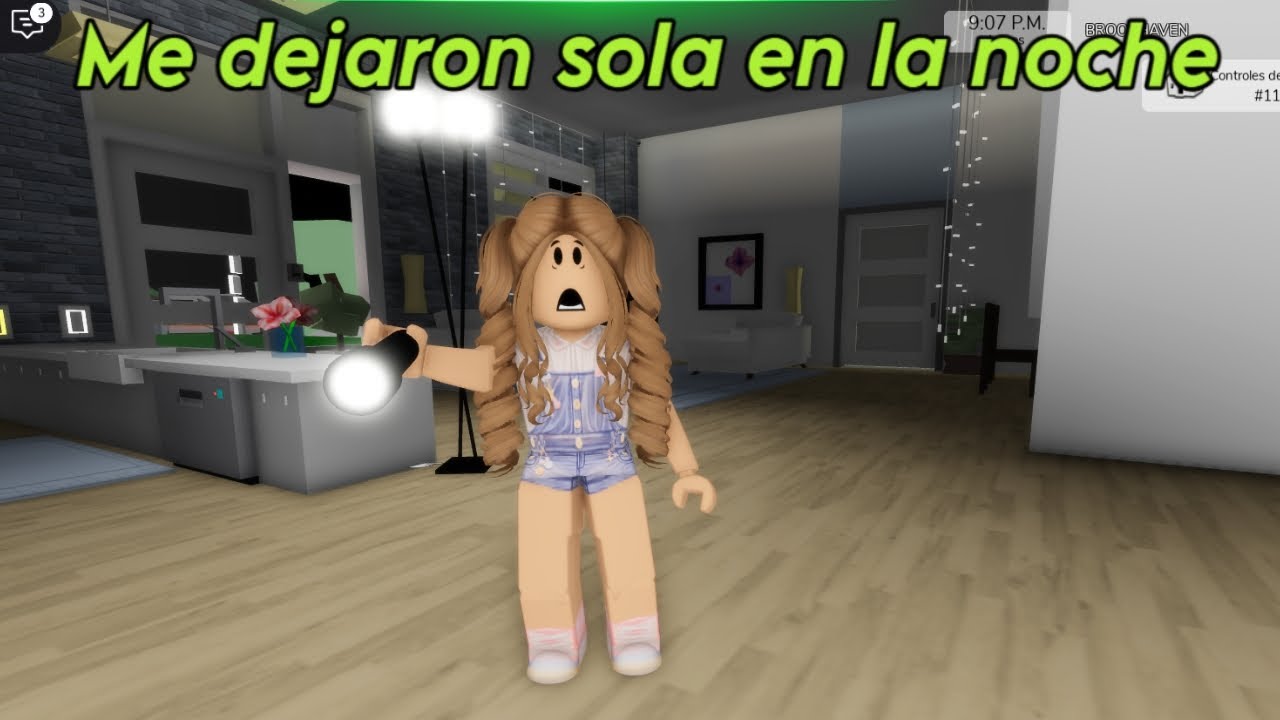 ME DEJARON SOLA EN LA NOCHE 😯😥 HISTORIAS ROBLOX BROOKHAVEN