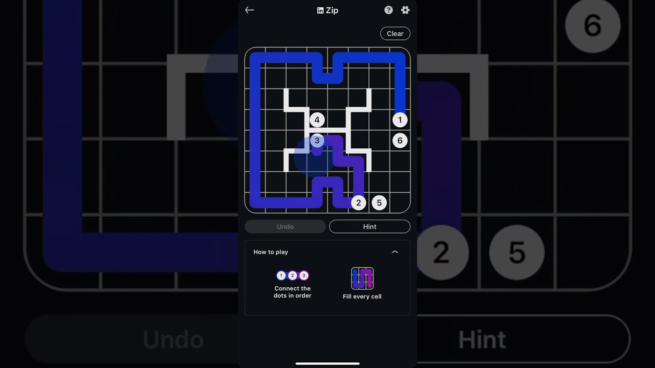 LinkedIn Zip Game #157 Answer #connectthedots #games #linkedin #gaming #zipgame