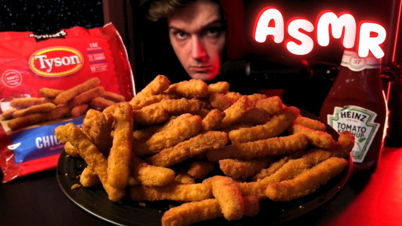 ASMR Eating Over ONE POUND of Chicken Fries w/ Ketchup Mukbang