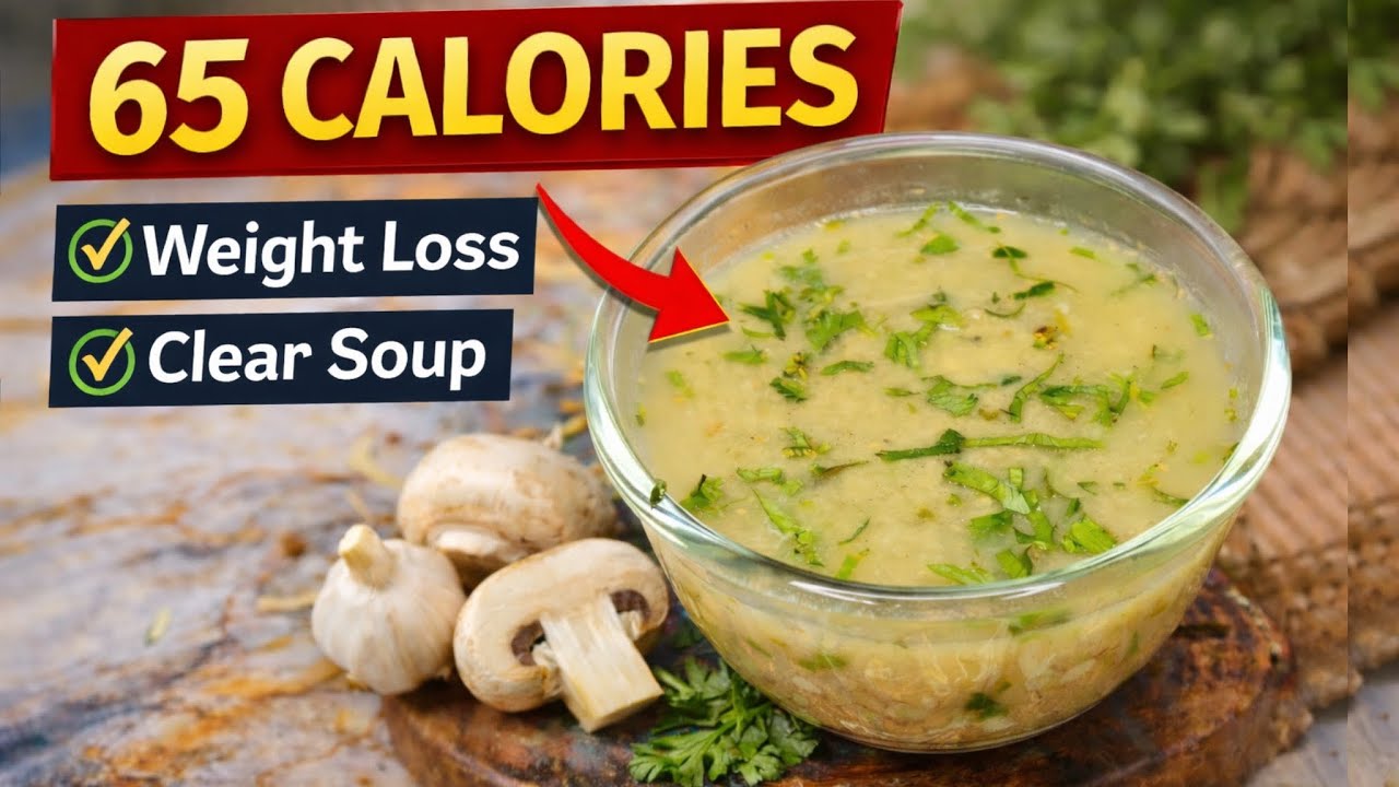 Mushroom Soup Recipe | सिर्फ 65 Calories 🥣 Healthy Diet Recipe