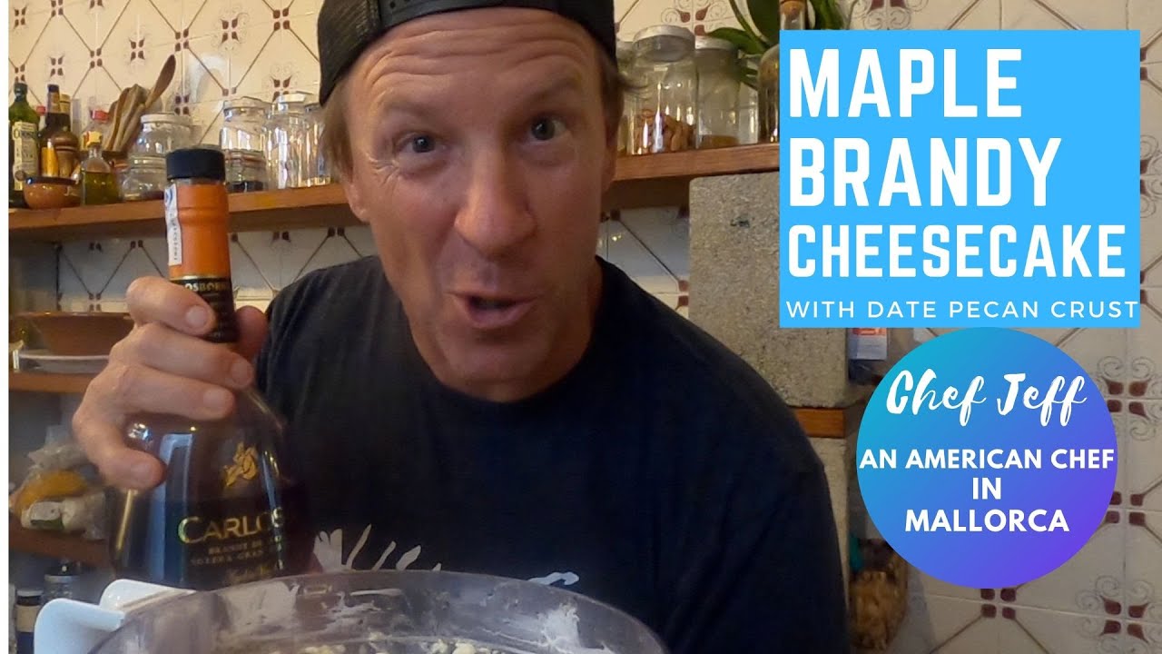 Maple Brandy Cheesecake with Pecan Date Crust