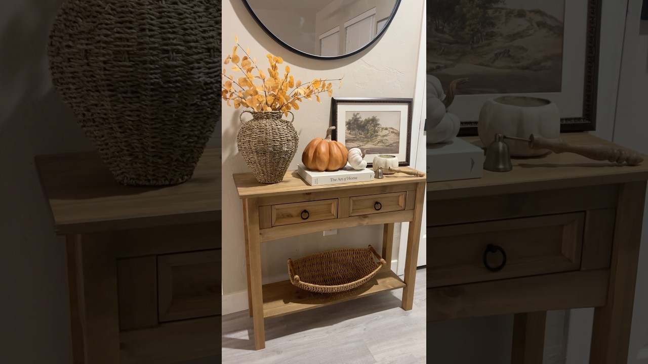 5 Fall Vase Console table Ideas 🍂🧡🍁#falldecor #fallinspiration #fall2024 #autumn2024 #decorating