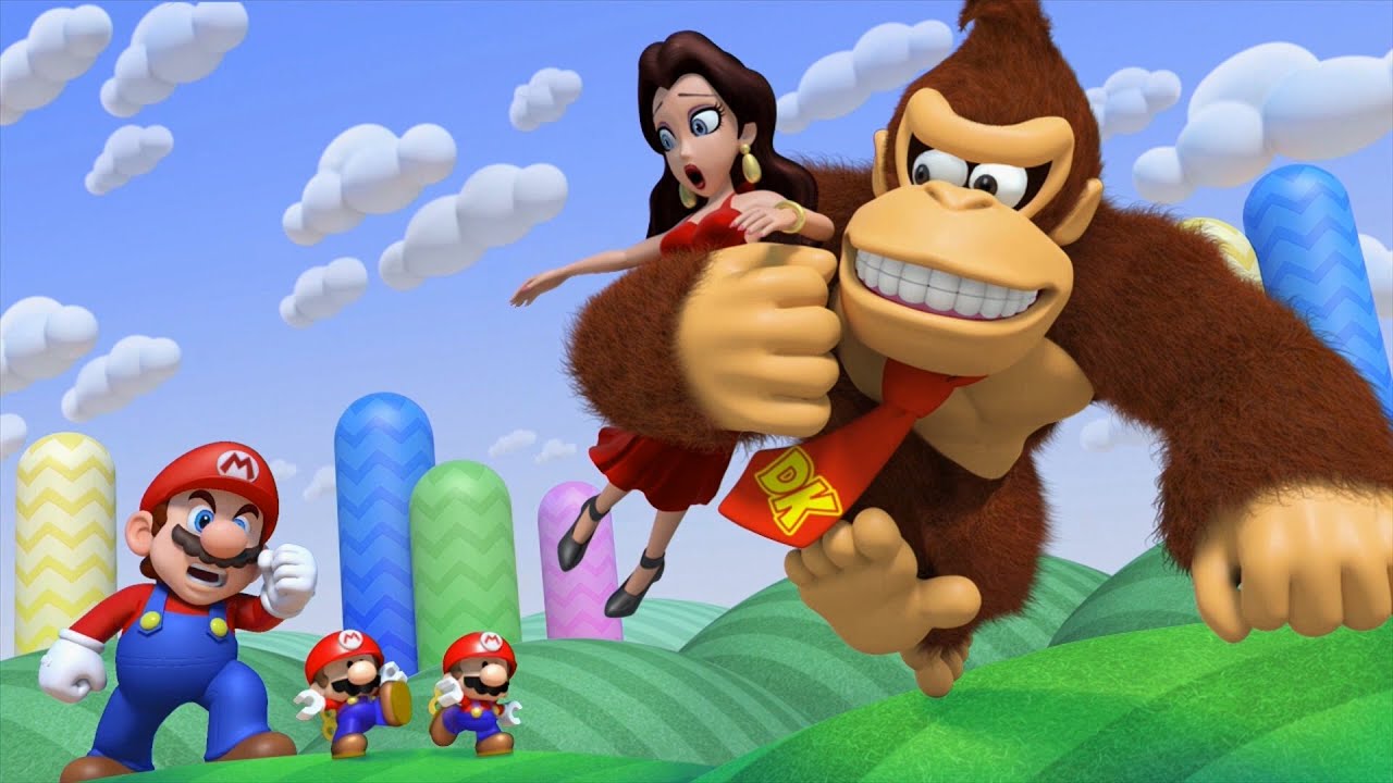 Mario vs Donkey Kong: Tipping Stars 100% Walkthrough Part 1 - World 1 Rolling Hills (Wii U)