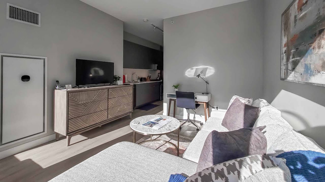 A furnished River North -10 convertible at 23 West Apartments at One Chicago
