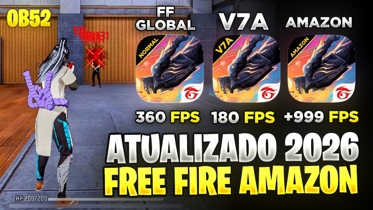 FREE FIRE AMAZON ATUALIZOU! 🔥 FREE FIRE V7A + FREE FIRE GLOBAL + V7A MAX NA NOVA ATUALIZA&Ccedil;&Atilde;O ✅ LITE