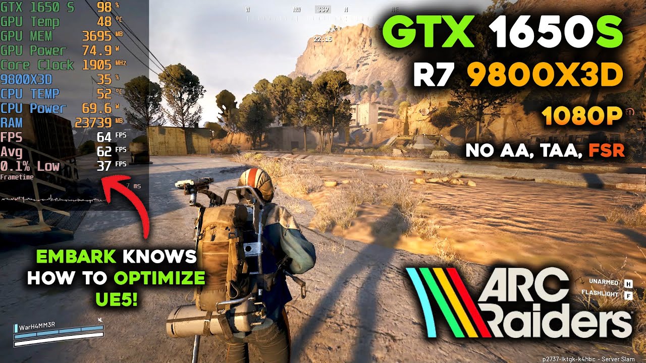 ARC Raiders на GTX 1650 Super | Это здорово! &mdash; Тест производительности в разрешении 1080p
