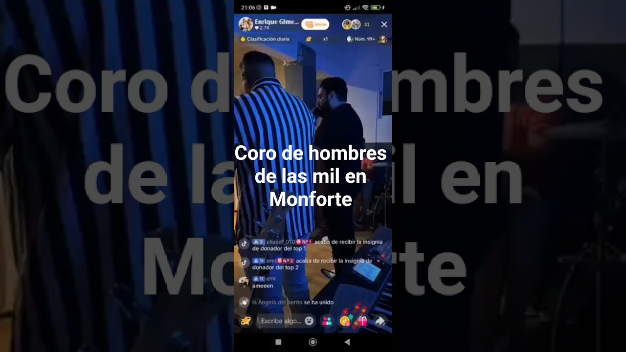 en Monforte visitando el coro de hombres de la iglesia de las mil