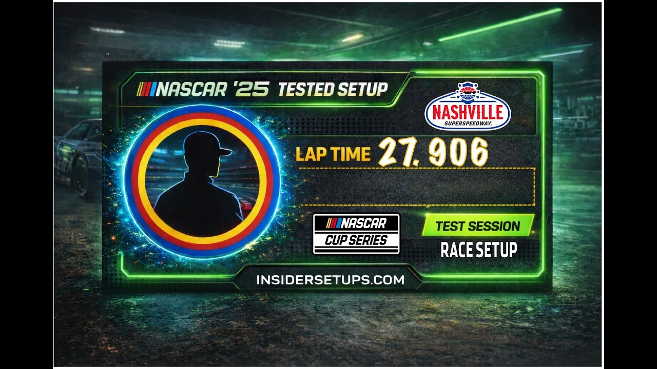 Nashville Cup Setup | 27.906 Lap Time | NASCAR 25