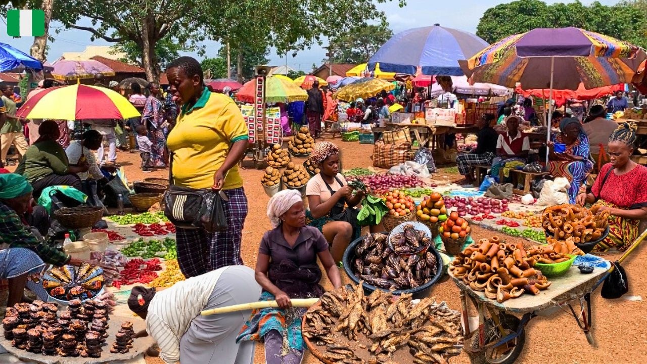 Rural African Village Market Day in Gosa Nigeria 🇳🇬 West Africa