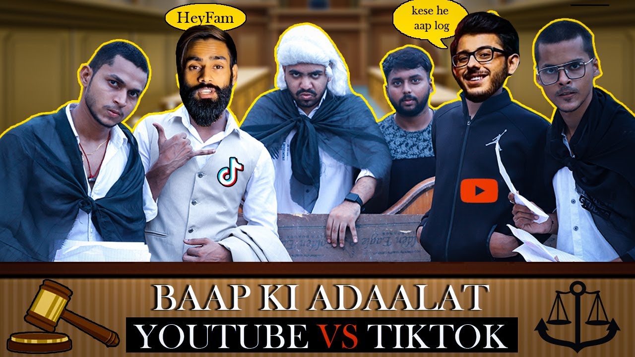 BAAPKI ADAALAT | YouTube VS TikTok - Kaminey Frendzz