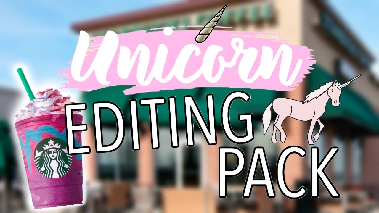 STARBUCKS UNICORN FRAPPUCCINO EDITING PACK!! GIVE CREDIT!