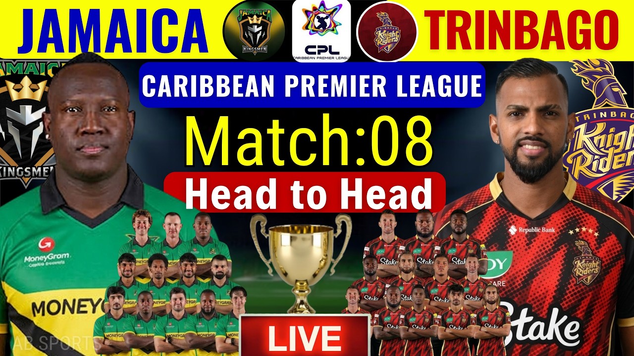 Jamaica Kingsmen против Trinbago Knight Riders ПРЯМОЙ ЭФИР | CPL 2026 8-й матч | JKM против TKR П...