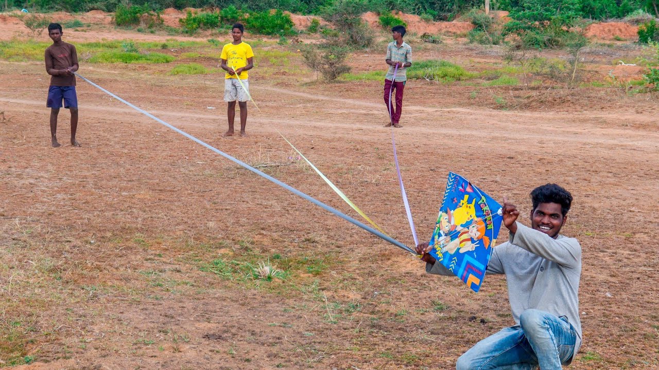 Longest Tail Using Kite Making.... Will It Fly.?