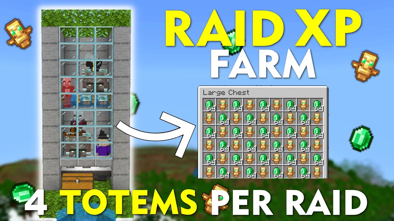 New! Easiest Raid Farm Tutorial For Minecraft 1.21 Bedrock!