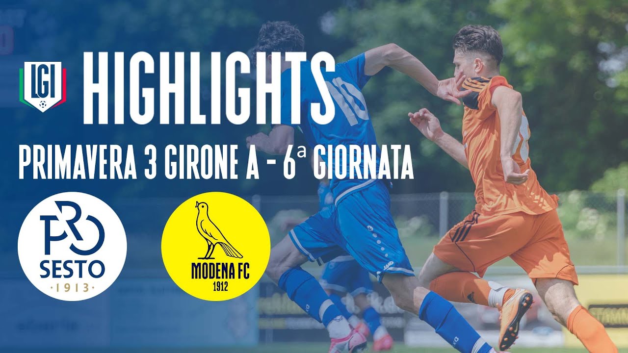 Highlights Pro Sesto-Modena Primavera 3, 6^ giornata stagione 2023-24
